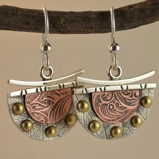 Brown Gold Beads Earrings