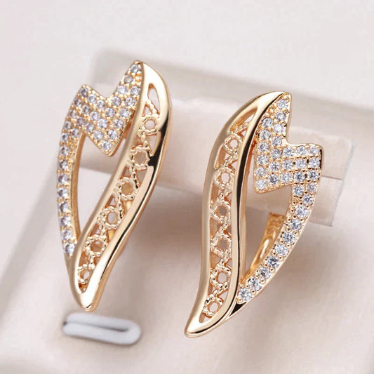 Earrings With Zirconias in Gold