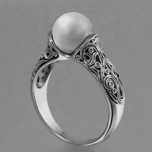 Silver Pearl Ring