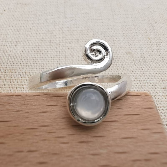 Inlaid Moonstone Ring