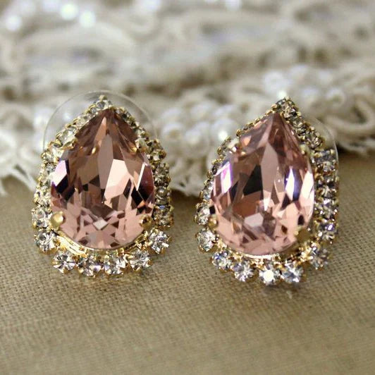 Pink Glass Earrings