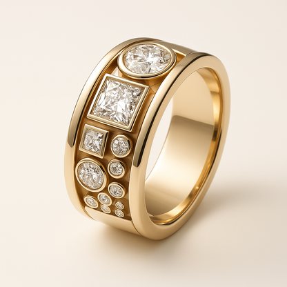 Vintage Gold Zirconia Ring