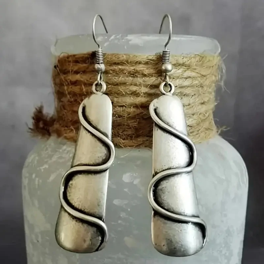 Rectangular Serpent Earrings