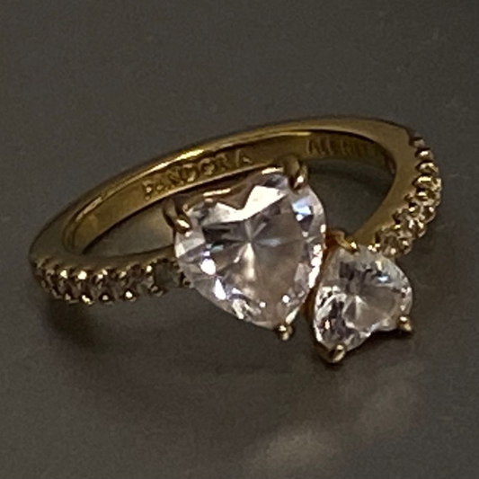 Double Heart Promise Ring