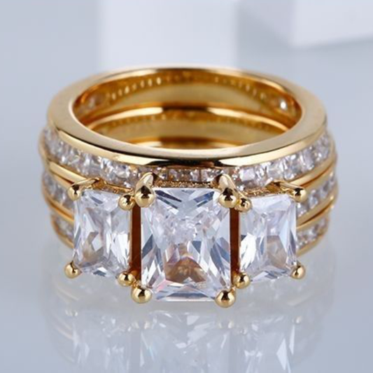 Radiant Trinity Stack Ring
