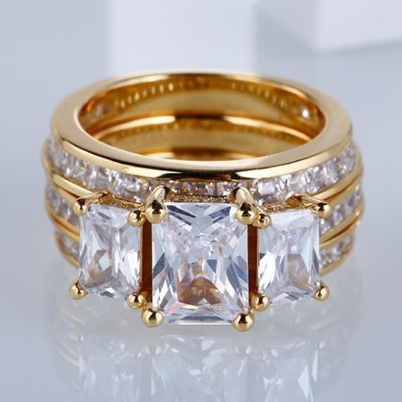 Radiant Trinity Stack Ring