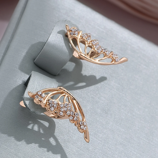 Gold Bright Wings Earrings