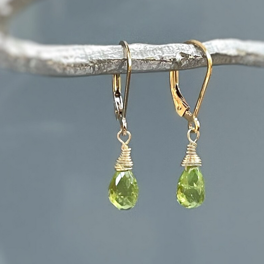 Green Crystal Earrings