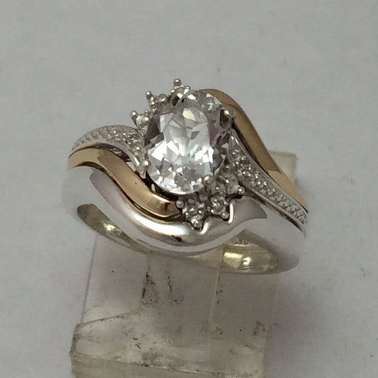 Irregular Gold & Silver Crystalline Ring
