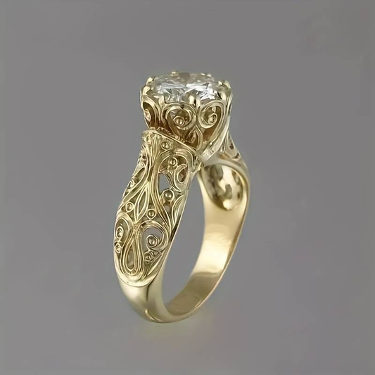 Gold & Zirconia Ring