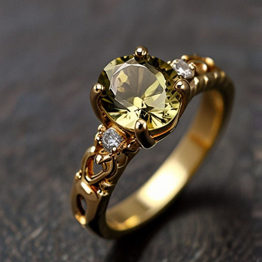 Golden Citrine Bloom Ring