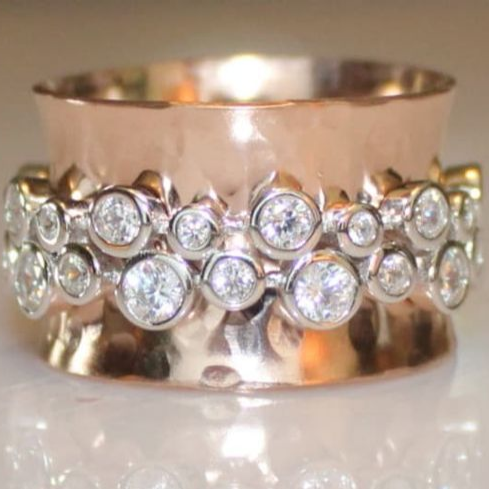 Zirconia Belt Rose Ring
