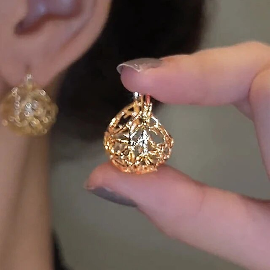 Golden Sphere Earrings