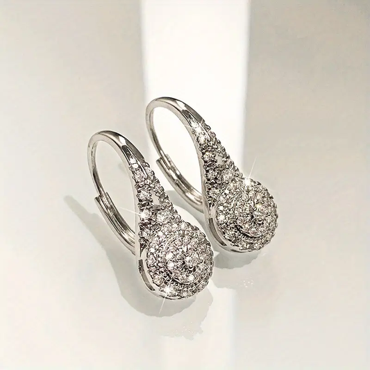 Rounded Bright Silver Earrings
