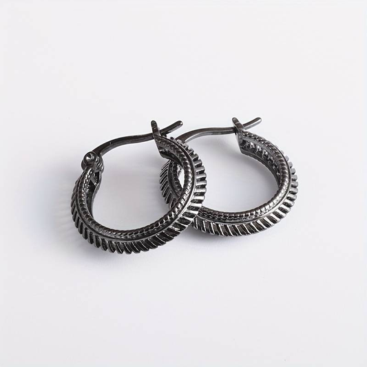 Dark Silver Earrings