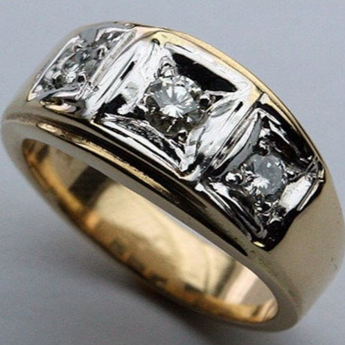 Glass Gold Ring