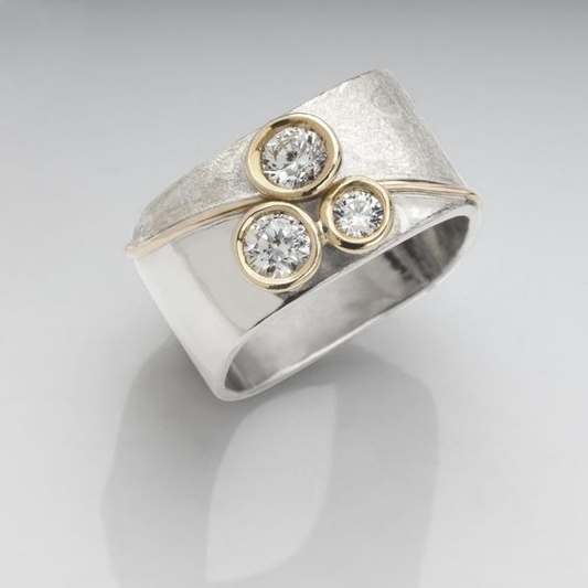 Square Silver Zirconia Ring