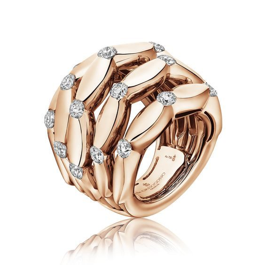 Layered Zirconia Gold Ring