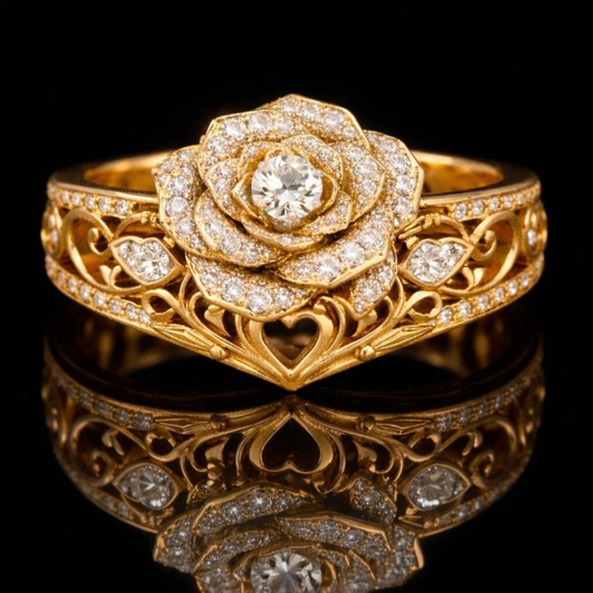 Golden Marquise Leaf Ring