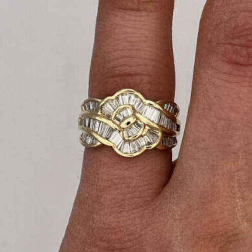 Vintage Baguette Bloom Ring