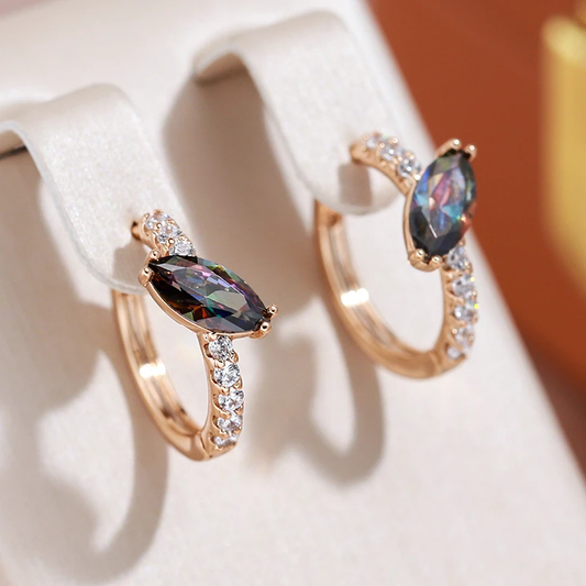 Colorful Zirconia Earrings