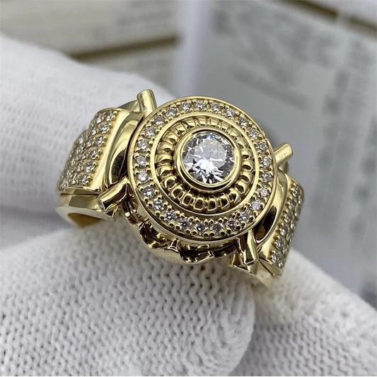 Inlaid Zirconia Rounded Ring