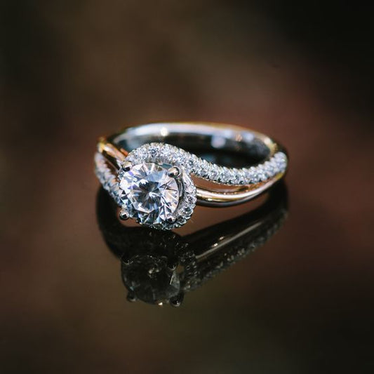 Zirconia & Gold Ring