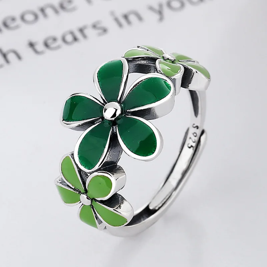 Green Flower Ring