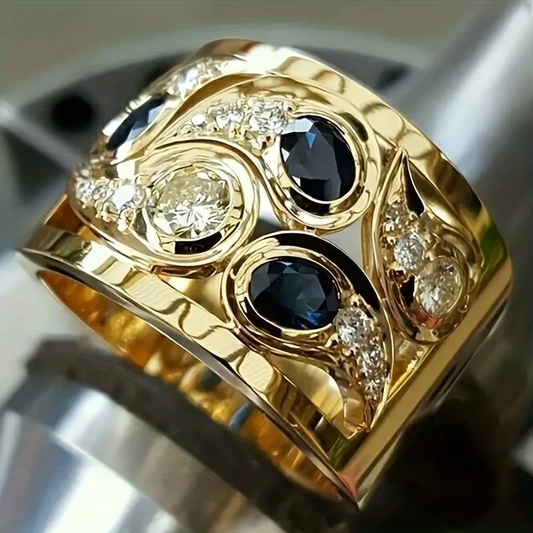 Golden & Zirconia Ring