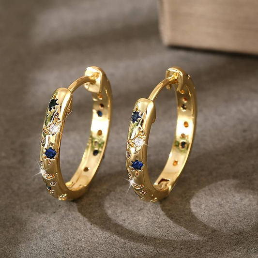 Golden Bright Hoop Earrings