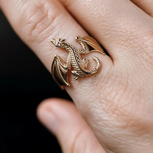 Dragon Embrace Statement Ring
