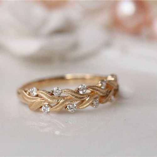 Braided Diamond Promise Ring