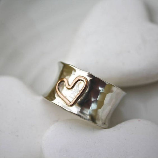 Polished Heart Band Ring