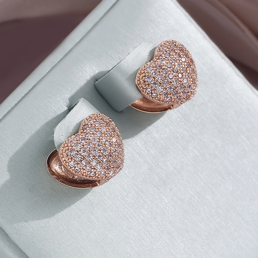 Gold Bright Heart Earrings