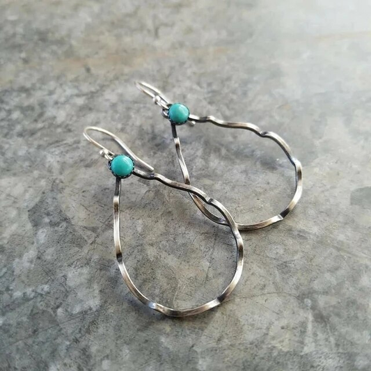 Drop Form Turquoise Earrings