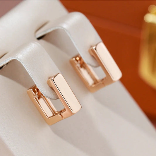 Half Square Golden Earrings