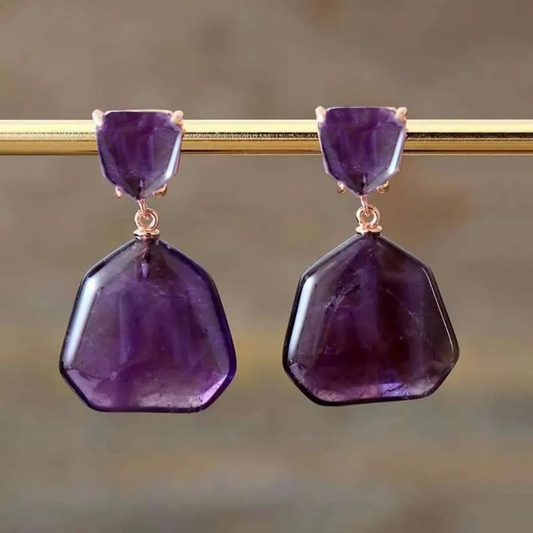 Purple Crystal Earrings