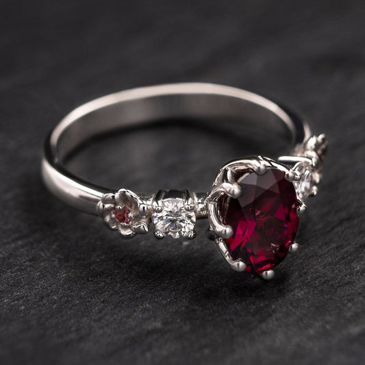 Crimson Heart Accent Ring