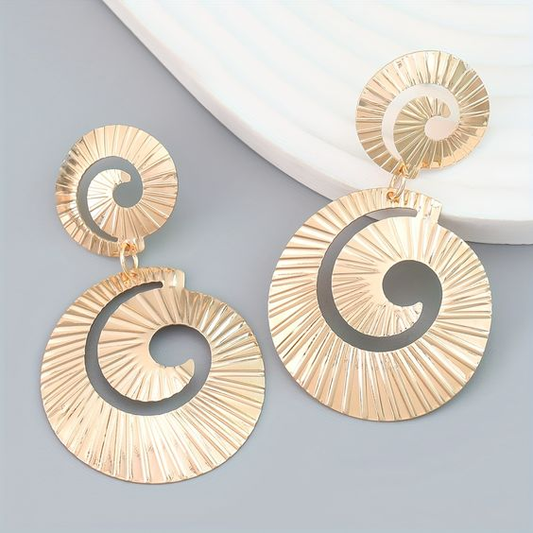 Golden Spiral Earrings