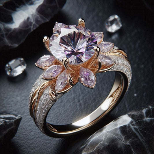 Crystal Lotus Bloom Ring