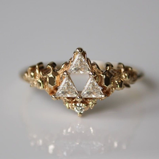 Trinity Crystal Crown Ring