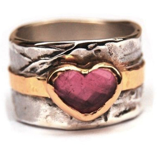 Ruby Heart Accent Ring