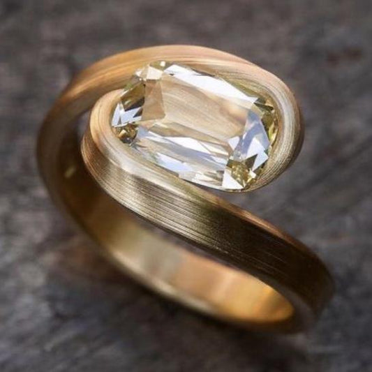 Spiral Inlaid Glass Ring