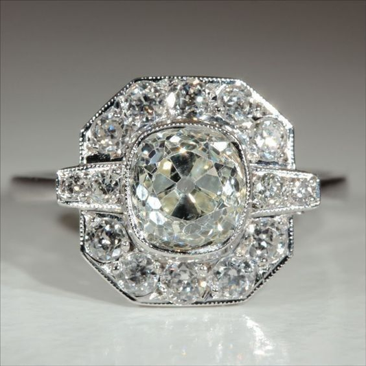 Zirconia & Silver Ring