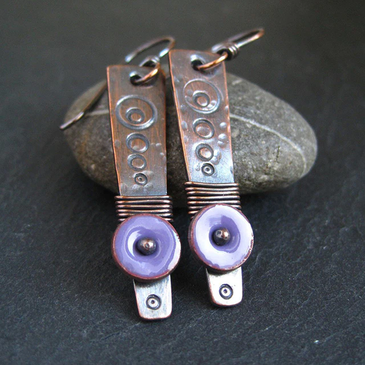 Purple Stone Earrings