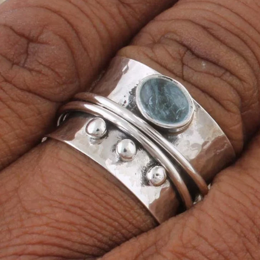 Inlaid Moonstone Ring