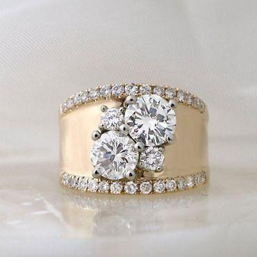 Golden & Zirconia Ring