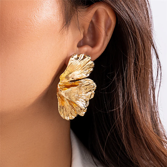 Golden Petal Earrings