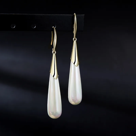 White Dangling Earrings