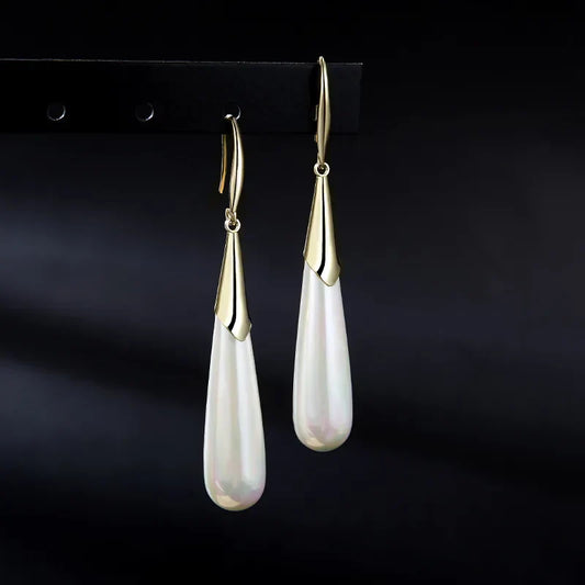 White Dangling Earrings